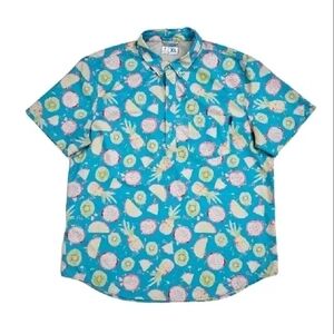 Chubbies Fruit Tropical Hawaiian Print Button Up Shirt Men Size XL